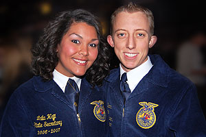 Laila Hajji (L) will serve as vice-president and will represent the Central Region. Riley Branch (R) will also serve as vice-president and will represent the Western Region.
