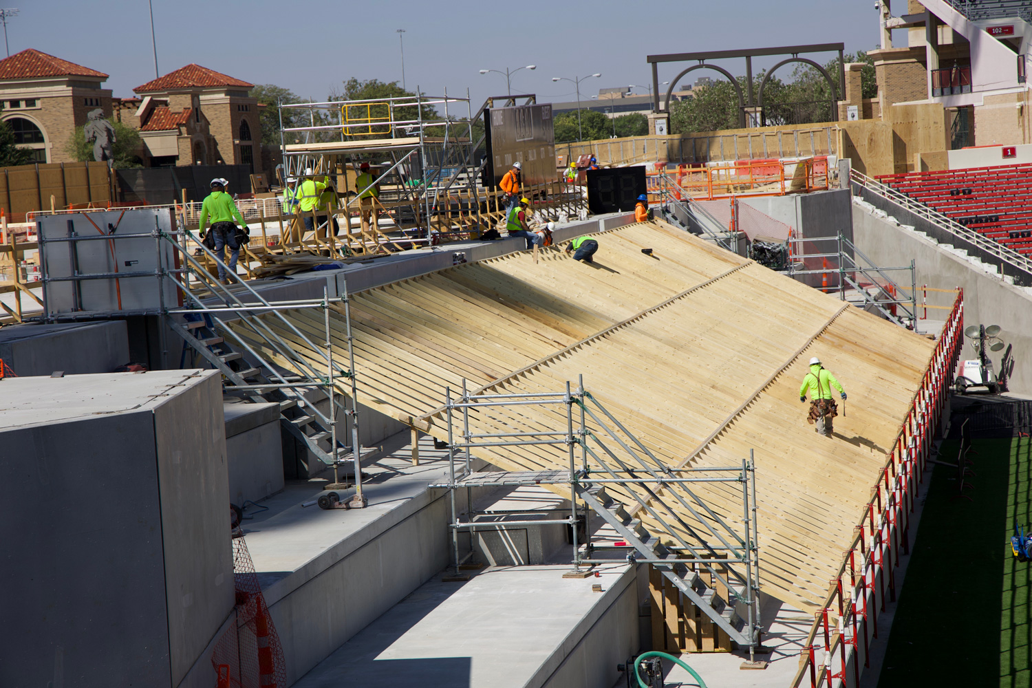 Construction forcing changes for Game Day at Jones AT&T Stadium